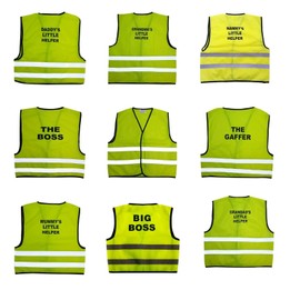 ONZIZO Kids High Visibility Hi Viz Safety Vest Top Hi Vis Baby Waistcoat SLOGANS/PRINTS (MUMMY'S little helper, M (1-2 yrs)