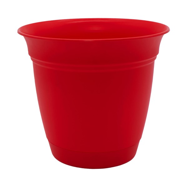 The HC Companies Eclipse Round Planter with Saucer - Outdoor