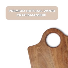 Wooden Copping Board Wood Cutting Boards for Busy Kitchen, Easy Storage & Clean Wooden | Chopping Butcher Block for Meat-Kitchen | Decorative Wooden Serving & Cutting size Gadgets Gift (14 Inch)