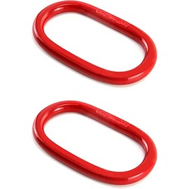 yakicag Oblong Master Link, 2 Pack 1/2" Safety Heavy Duty Chain Link Lifting Ring, 4400 lbs Load Capacity, Heavy Duty Grade 80 Steel, for Lifting Rigging, Red