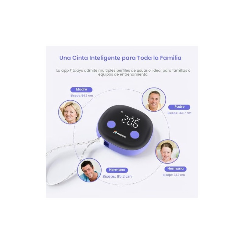 Fitdays - Cinta métrica inteligente para el cuerpo con aplicación