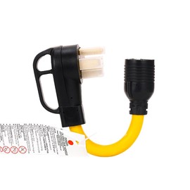 Heavy Duty Welder Adapter Connector NEMA 14-50P to L14-30 Locking Outlet Connector ,240V 50A 4 Prong to 30A Generator Transfer Switch Adapter Cord, Suit for RV/EV Charging，STW 10 AWG, ETL Listed