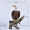 Generic Perching Bald Eagle Statue Resin Ornament Desk Decoration Decorative