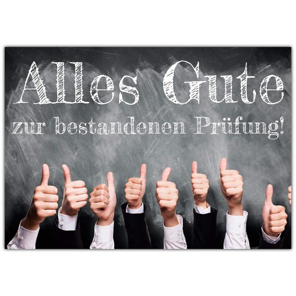 BREITENWERK A4 XXL Exam Passed Card Thumbs High with Envelope