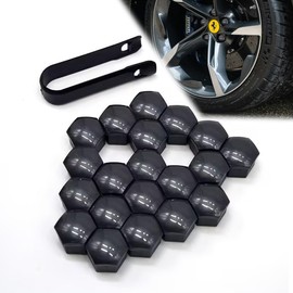 JUGUTA Wheel Bolt Caps 19 mm Pack of 20 Wheel Nut Caps 19 mm Wheel Bolt Caps Wheel Nuts Cover Universal Tyre Nut Covers Car Screws Cap Bolt Cover Cap