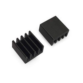 20個のミニヒートシンク8.8x8.8x5 mmアルミニウムブラック