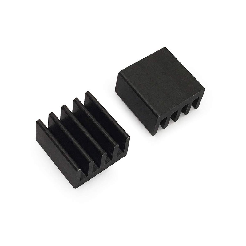 20個のミニヒートシンク8.8x8.8x5 mmアルミニウムブラック
