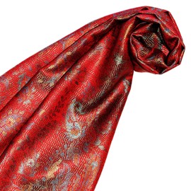 Lorenzo Cana Silk scarf for women, scarf made of 100% silk, woven women's scarf elegant, paisley, pattern, multi-coloured -