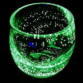 Kubakasaya Ryukyu Glass, Ryukyu Glass, Cold Tea Glass, Fluorite, Okinawa Souvenir, Love & Star Talglass, Lagoon Blue, Luminous, Luminous
