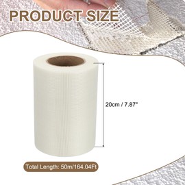 PATIKIL Drywall Repair Mesh Tape, 8 inch x 164 ft Fiberglass Repair Patch Self-Adhesive Dry Wall Joint Tape 9 Mesh Wall Hole Crack and Seam Patch, White