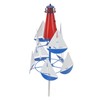 Summer Lighthouse Sailboat Windmills 360 Degree Rotation Weathervane Metal Windmill