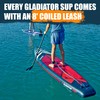 Gladiator SUP Leash Origin/Pro, Stand-Up Paddling Lead, Sturdy Metal Joints,