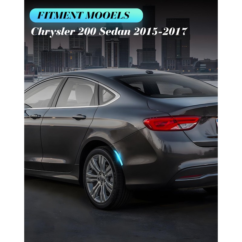 NEIFILES LED Rear Side Marker Light Compatible with Chrysler 200