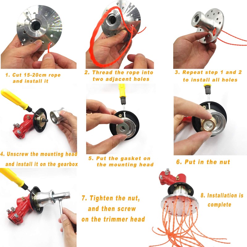 Universal fit Trimmer Head Weed Eater Multi-line .105" Trimmer line