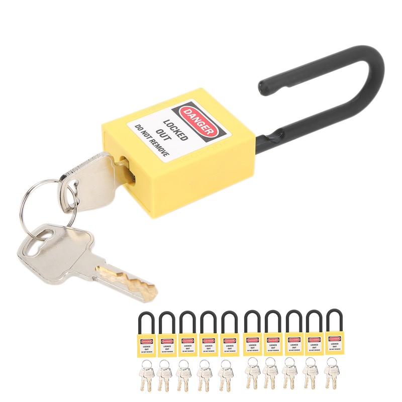 10 Sets 38mm Lockout Lock Dustproof Nylon Industrial Engineering Insulation