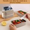 MEKOTRIN Bento Lunch Box 1400ML 2 Layer Lunch Box with