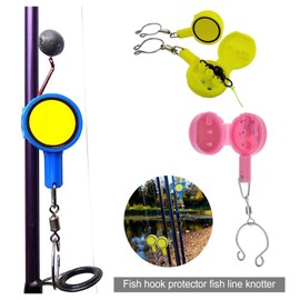 EMSea 8Pcs Fishing Knot Tying Tool Quick Tying Strong Fishing Line Knotter Safe Hook Cover for Beginners Anglers Knotting Protection and Fishing line Cutter