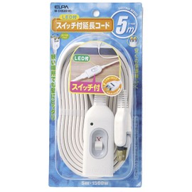 Elpa W-S1050B(W) Extension Cord with Switch Outlet 125V 15A Swing Plug
