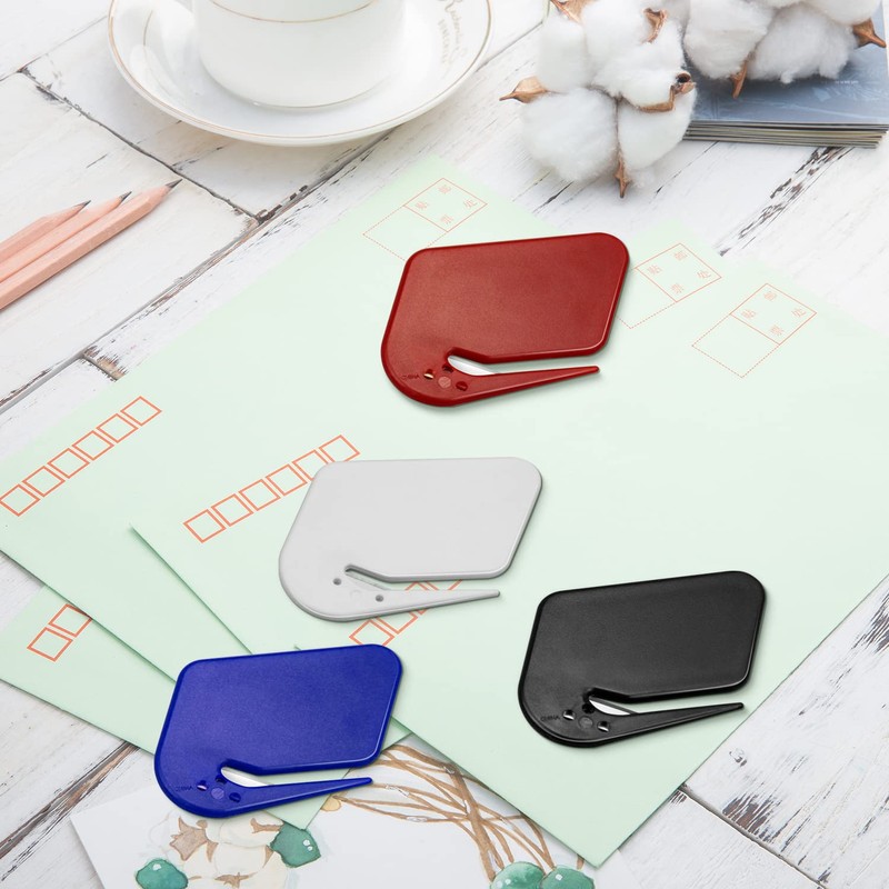 Letter Opener Envelope Slitter 4 Pack Letter Openers Plastic with