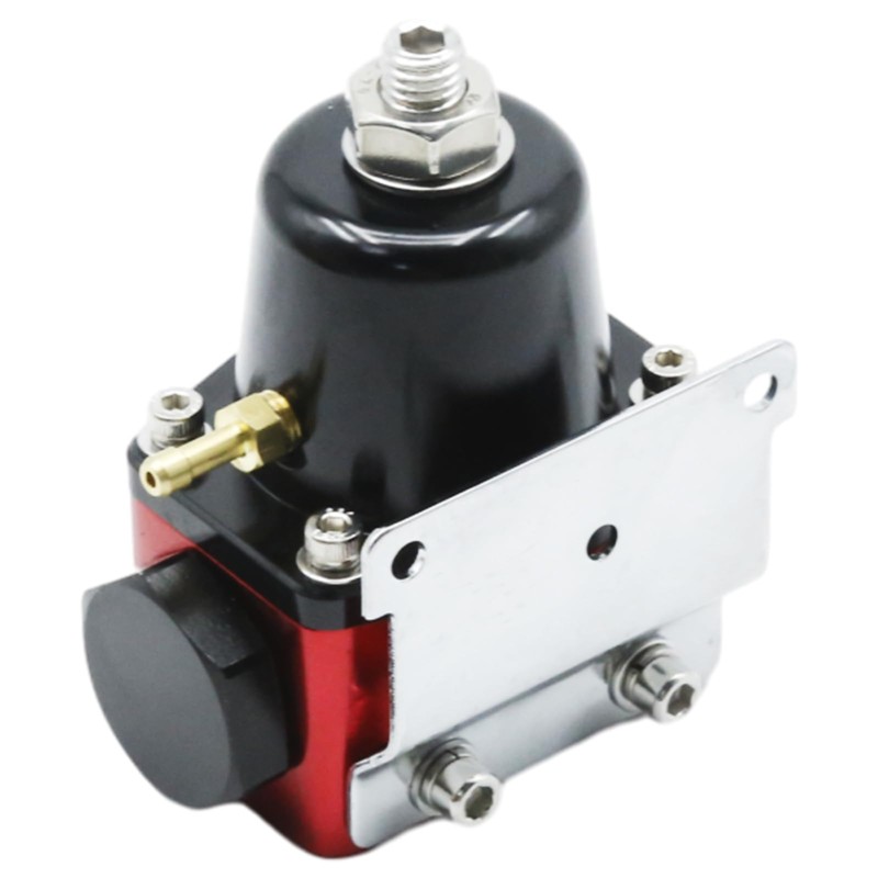 Vkinman Fuel Pressure Regulator 6AN, Black-Red Fuel Adjustable Universal Pressure