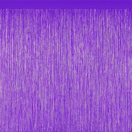 FIESTA CART - Paquete de 2 cortinas metálicas con flecos para telón de fondo, 3.3 pies x 6.5 pies, decoración de fiesta para cumpleaños, boda, Año Nuevo, graduación, baby shower (morado)