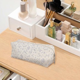 Floral Makeup Brush Bag | Storage Makeup Bag Cosmetic Bag,Canvas Cosmetic Organizer Travel Bag, Make up Organizer Toiletry Bag, Travel Accessories