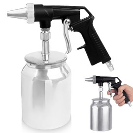 Sandblasting Gun with 6 mm Nozzle, Sand Blasting Device with 1L Sand Tank, Sand Blaster for Compressor, Pneumatic Sand Blasting for Glass Frosting, Rust Removal, Mechanical Parts Compressor