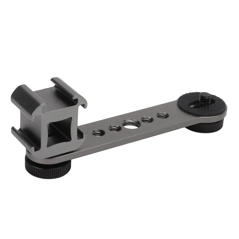 Triple Cold Shoe Extension Bracket Aluminium Alloy Microphone Stand Mount
