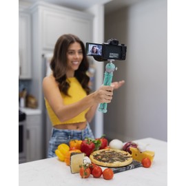 JOBY PodZilla Medium Kit, Flexible Tripod with Ball Head Included and GripTight 360 Phone Mount, for Smartphones and Compact Mirrorless Cameras or Devices up to 1 Kg, Blue