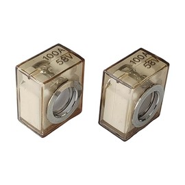 2pcs Terminal Fuse Block (MRBF) 58V DC Marine Rated Battery Fuse IP66 Waterproof for RVs Automobiles Cranes Ships Charging Piles (100A)