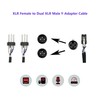 S SIENOC Microphone Cable 3pin XLR to Dual 2 XLR