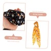 Outanaya 5pcs Floral Hair Scrunchies Tails Stretchy Elastic Hair Ties