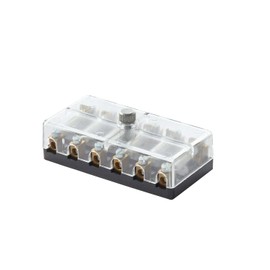 HELLA 8JD 002 291-211 Fuse Box - 6-pin connector - 8A - Crystal clear - Plug: Screw Contact