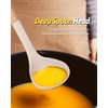 Silicone Pasta Fork and Ladle Spoon Set with Wooden Handle,