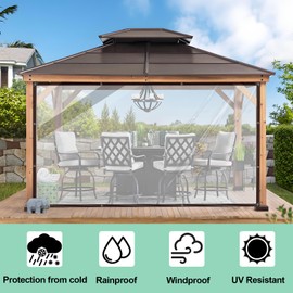 Clear Tarp - Heavy Duty Waterproof 8x10ft Clear Plastic Tarp with Grommets Transparent Vinyl Tarp Outdoor Garden Rainproof Tarpaulin for Greenhouse Plant Patio Roofs Porch Chicken Coop