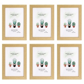 Pack of 6 Small Wooden Photo Frames 10 x 15 cm Mini Photo Frame Passport Photo for Photos, Pictures & Posters, for Hanging and Standing