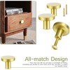 8PCS Brass Gold Cabinet Knobs, 25mm Small Round Dresser Knobs,