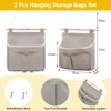 Pack of 2 Wall Organiser Hanging, Grey Wall Hanging Bags