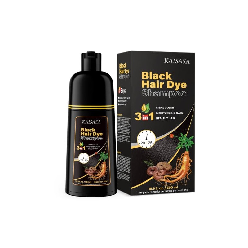 Meidu Champú Teñir Cabello Cubrir Canas Tinte Negro Natural Mujeres