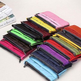 Multipurpose multi inner pouch portable cosmetics zipper 2ea