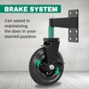 Gate Wheel 8inch with Brake, Spring-Loaded 360 Degree Rotation, Heavy