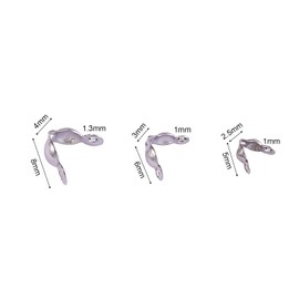 Airssory 450 Pieces 3 Sizes 304 Stainless Steel Open Bead Tips Calotte Ends Clamshell Fold-Over Knot Cover Ends Caps for Knots & Crimping Jewellery Making