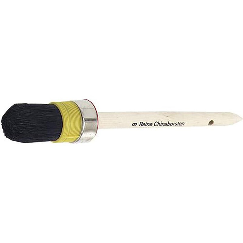 Nölle 53008 Craftsman's Round Brush, Beige/Black, Size 8