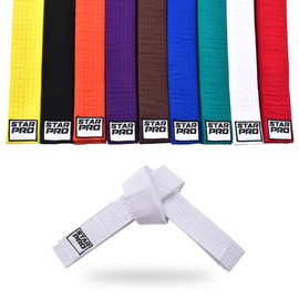 Starpro Martial Arts Grading Belt | 7 Stitch Cotton | 9 Colours | Lightweight design for Karate Judo Taekwondo Training and Competition | 240cm 280cm 320cm