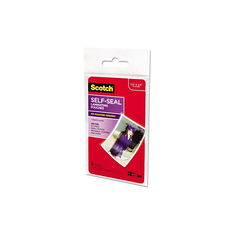 Scotch Self-Sealing Laminating Pouches, Wallet Size (Approx. 2.8″ x 3.8″