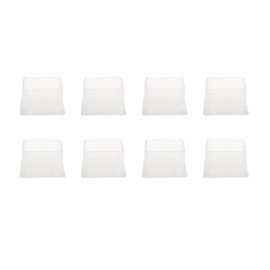 METALLIXITY Chair Leg End Cover (20mm x 20mm) 5Pcs, Square PVC Furniture Feet Caps Floor Protector - for Sofa Table Patio Chairs, Clear