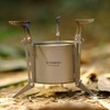 TOMSHOO Titanium Alcohol Stove with Foldable Legs and Pot Supports