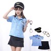 DiamondHearts Police Cosplay 4 Piece Set *Cap, Handcuffs, Shirt, Skirt,