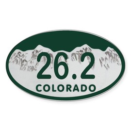 CafePress 26.2 Colo License Plate Oval Car Bumper Sticker
