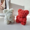 1-Piece Set of Rose Bear Silicone 3D Rose Bear Valentine's